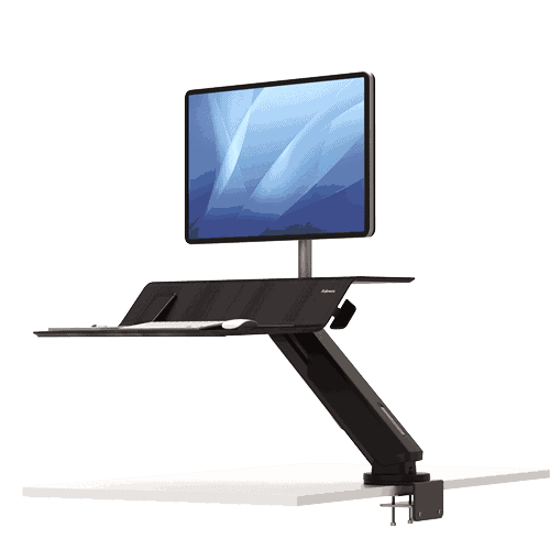 Lotus™ RT Single Sit-Stand Workstation - Black