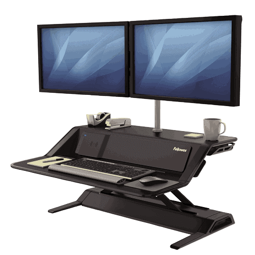 Lotus™ DX Sit-Stand Workstation – Black