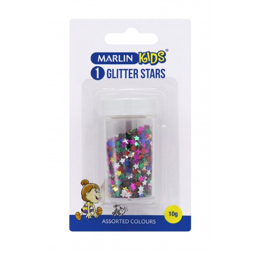 MARLIN KIDS GLITTER STARS BLISTER CARD 10g, ASSORTED