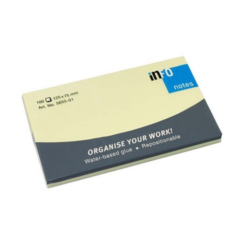 INFO NOTES PASTEL YELLOW NOTE PAD 5655-01