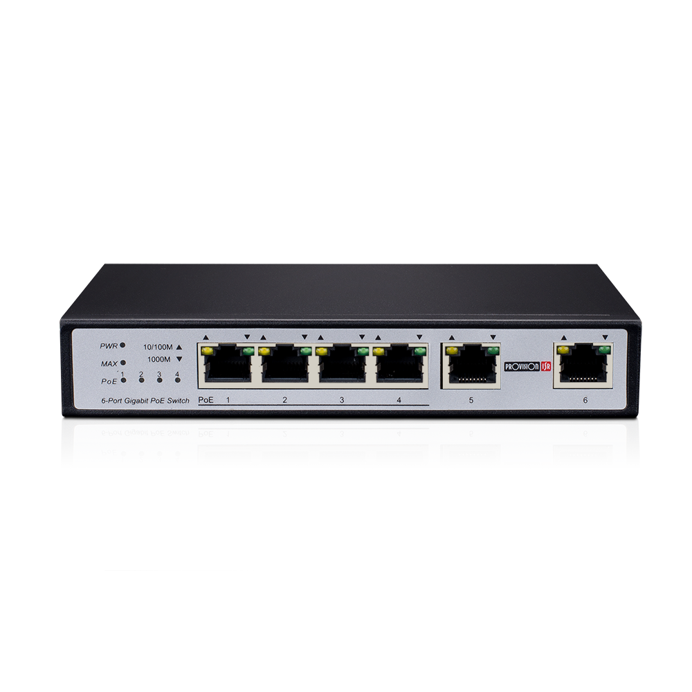 PROVISION - 4+2 Port Giga PoE Switch