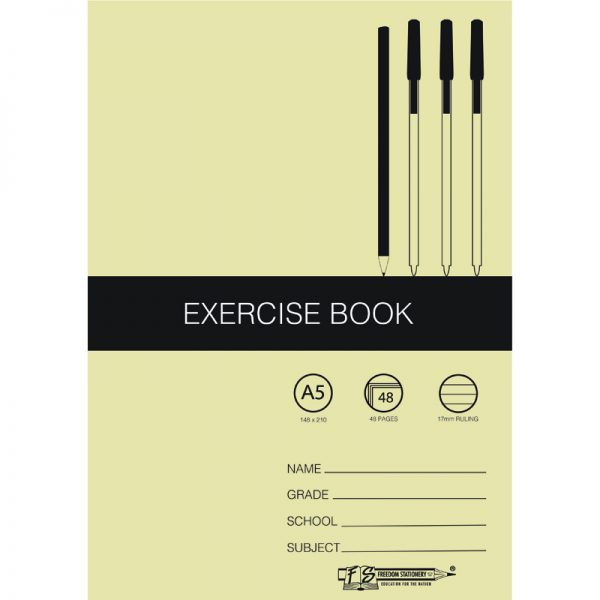 48 PAGE A5 EXERCISE BOOKS 17mm