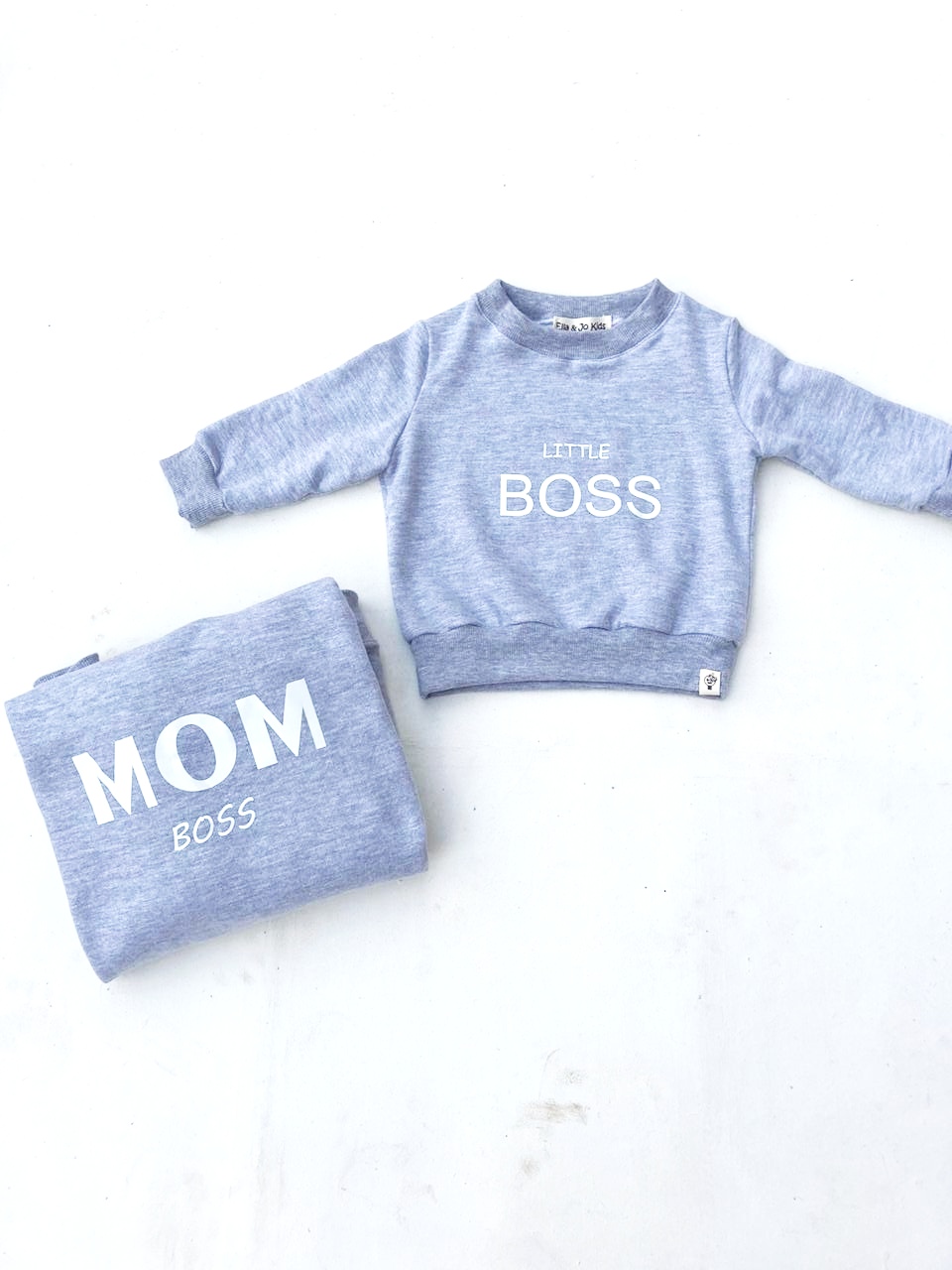 Mom Boss Little Boss Sweatshirt Set - Kids