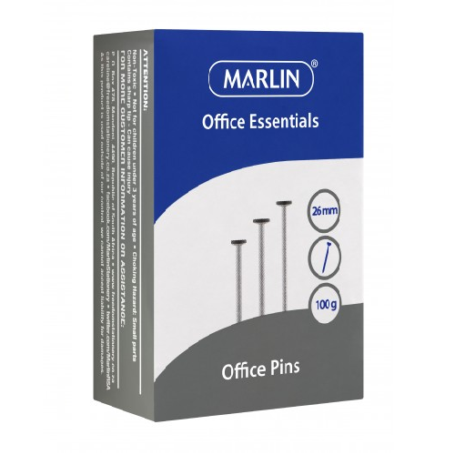 MARLIN OFFICE ESSENTIALS SILVER PIN 26mm, 100g