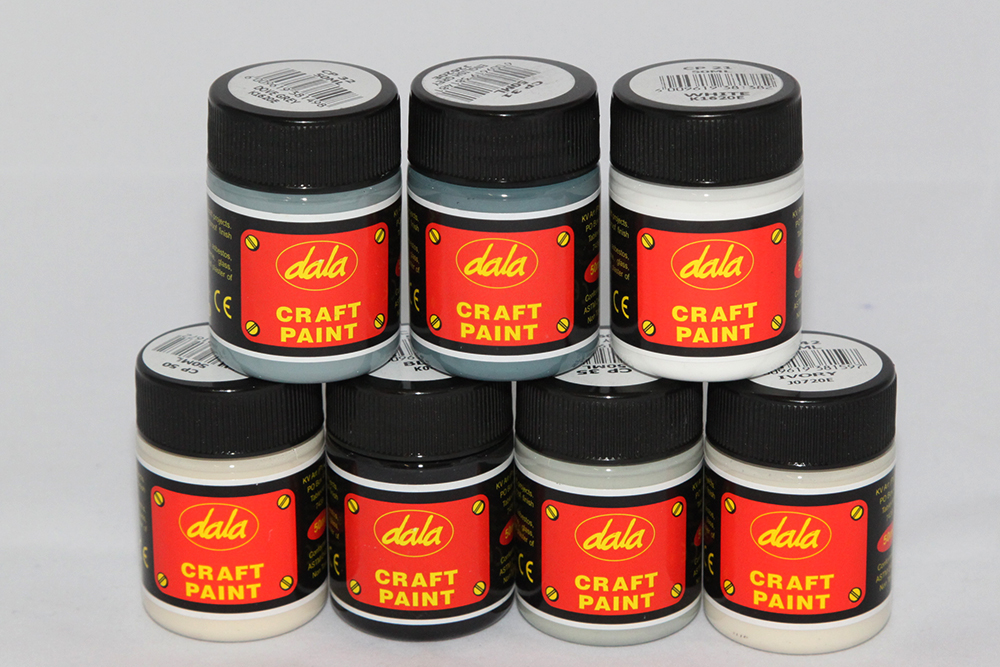Craft Paint - Shades of White and Black (50ml)