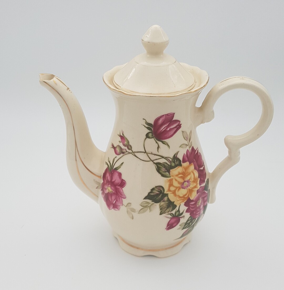 C0056 Floral tea pot  M.B