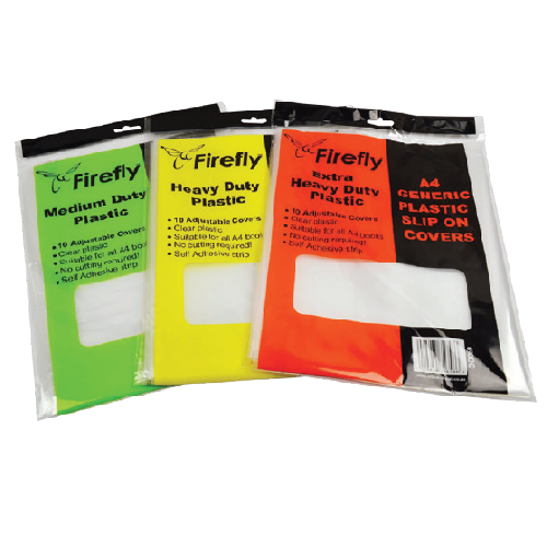 FIREFLY PRECUT CLEAR SELF ADHESIVE BOOK COVER, 10'S