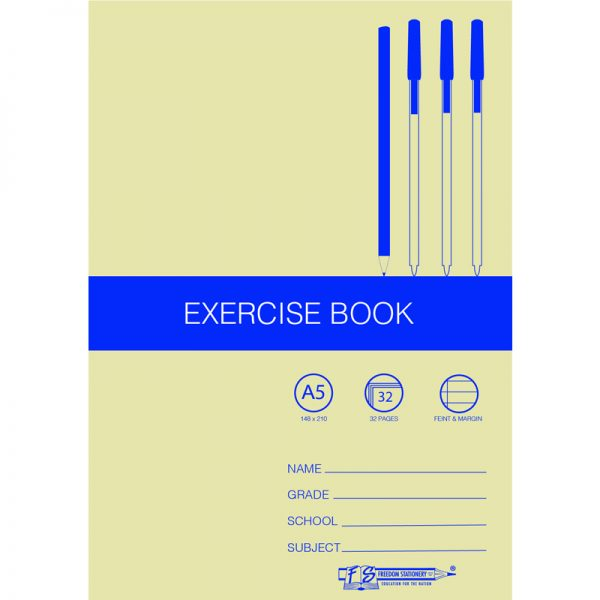72 PAGE A5 EXERCISE BOOKS F/M