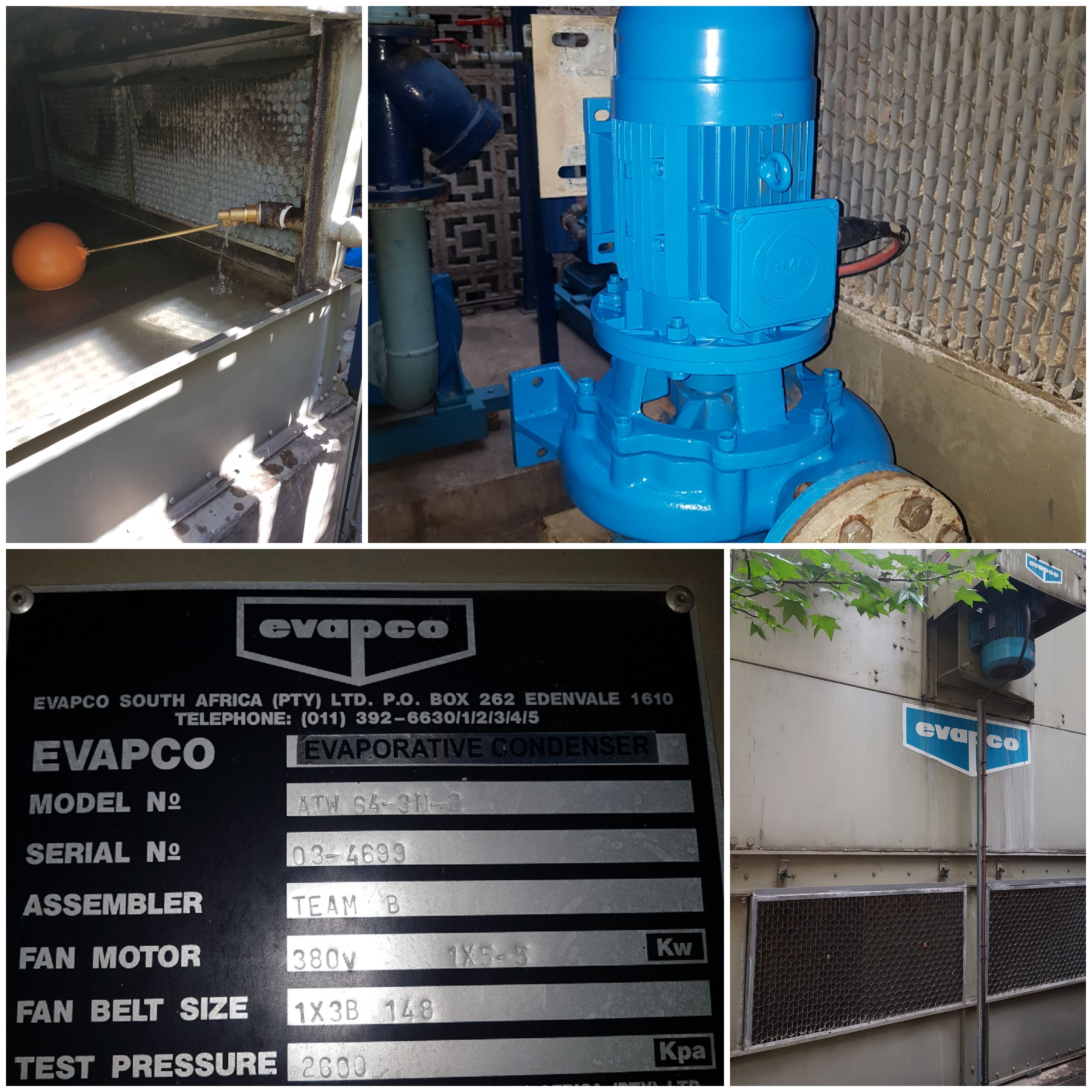 UNIVAC Cooling Tower Spray pump repairs