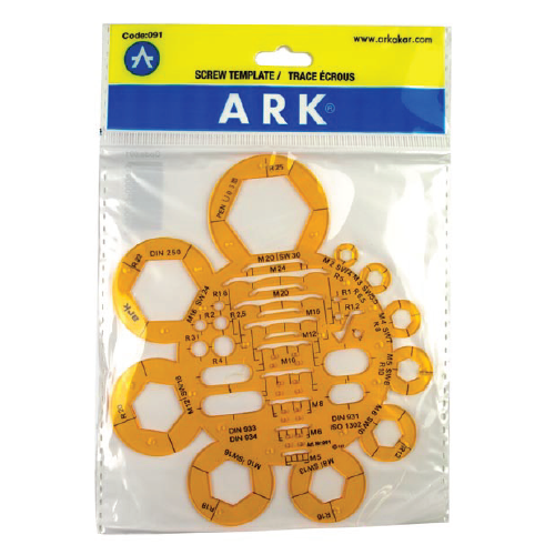 ARK SCREW (NUT AND BOLT) TEMPLATE OR STENCIL