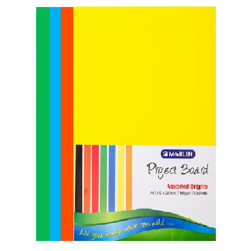 MARLIN PAPER A4 100's BRIGHT ASSORTED 80GSM
