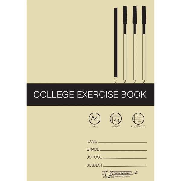 72 PAGE A4 COLLEGE EXERCISE BOOKS F/M SPECKLED