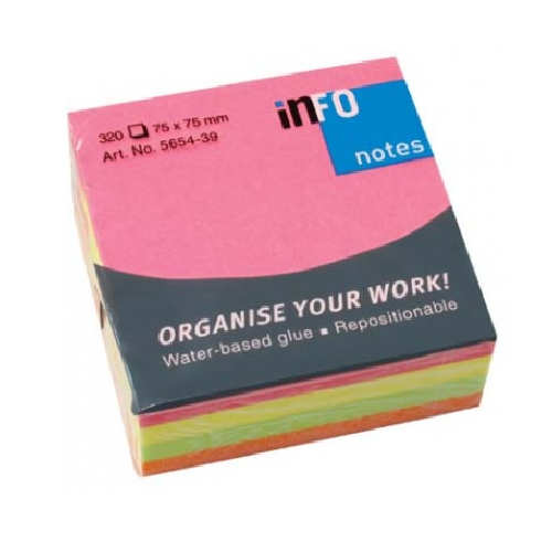 INFO NOTES BRIGHT STICKY NOTE PAD 5654-39
