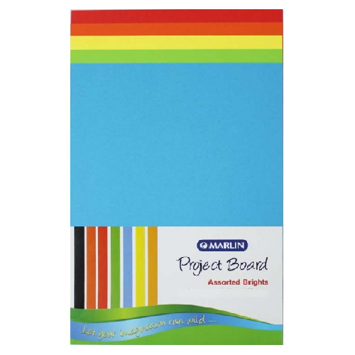 MARLIN PROJECT BOARD A3, 100's, BRIGHTS ASSORTED 160GSM