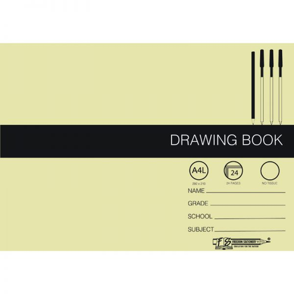24 PAGE A4L DRAWING BOOKS - NO TISSUE