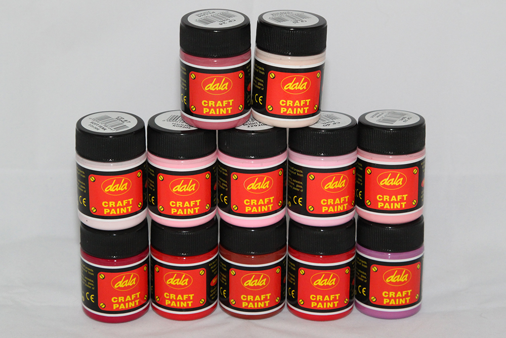 Craft Paint - Shades of Red and Pink (50ml)