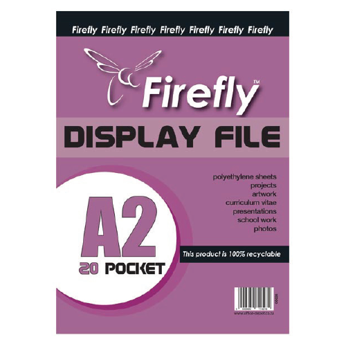 FIREFLY A2 VIEW FILE DISPLAY BOOK TRANSPARENT POCKETS FILE