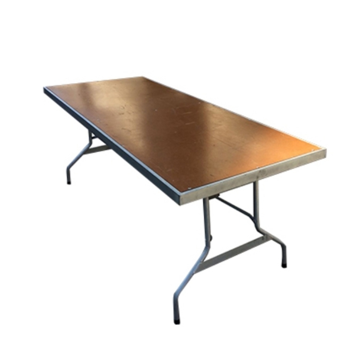 Fold-able Rectangular Steel Frame Table.