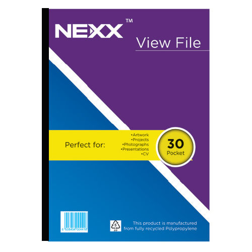 NEXX VIEW FILE DISPLAY BOOK TRANSPARENT POCKETS FILE