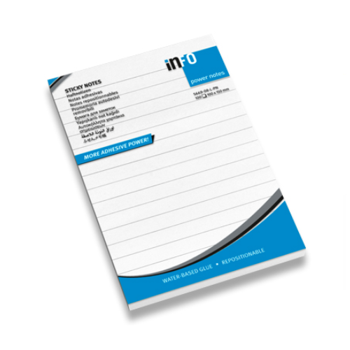 INFO STICKY LINED WHITE NOTE PAD 5669-01