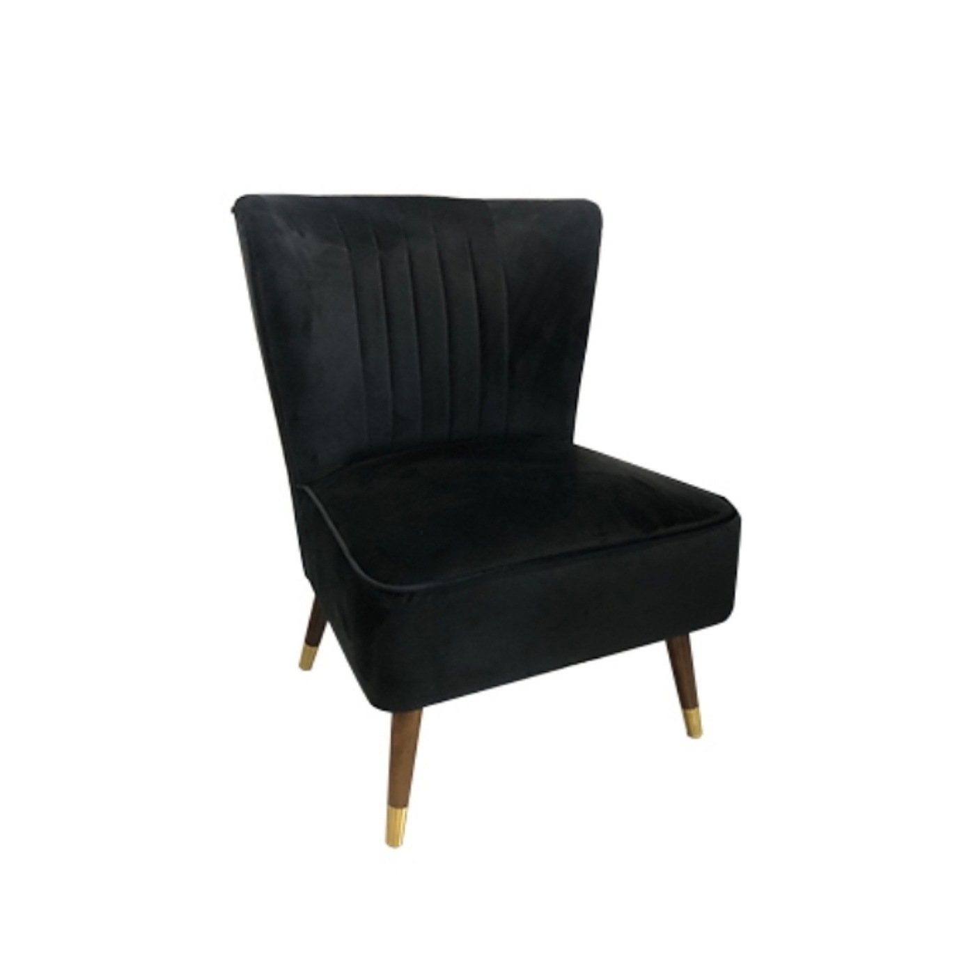 Black Velvet Shell Chair.
