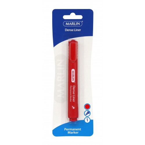 MARLIN DENSE LINERS PERMANENT MARKERS 1's, RED
