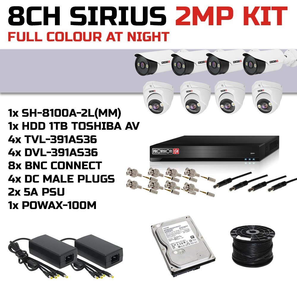 PROVISION - CCTV SIRIUS KIT 8CH