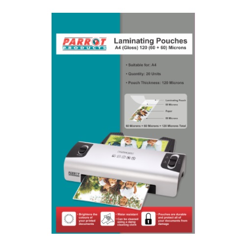 PARROT LAMINATING POUCH A4 220X310 (60+60) 120 MICRON