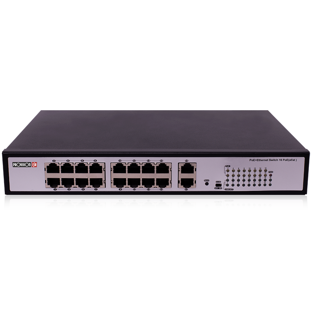 PROVISION - 16 Port 10/100Mbps +2G PoE Switch