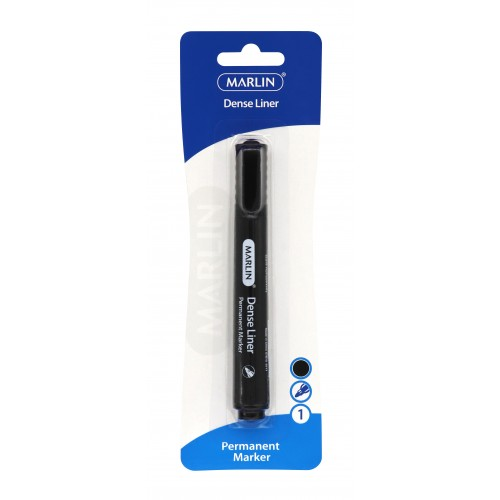 MARLIN DENSE LINERS PERMANENT MARKERS 1's, BLACK