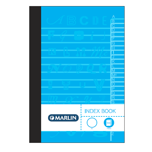 MARLIN 2 QUIRE A4 COUNTER BOOKS INDEXED A-Z