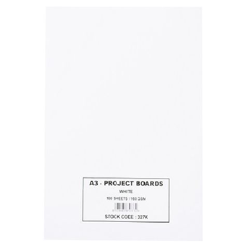 MARLIN PROJECT BOARD A3, 100's, WHITE 160GSM