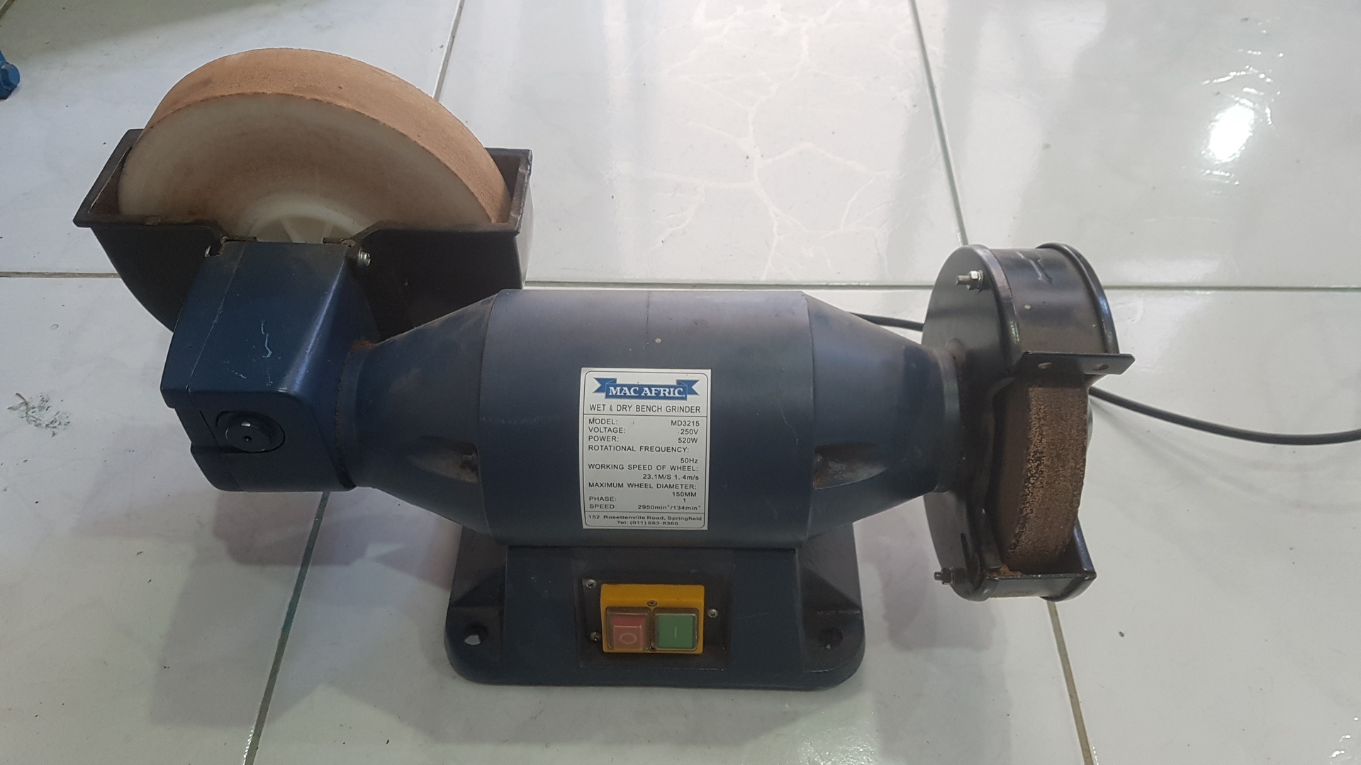 C0001 Wet & Dry Bench Grinder  MAC AFRIC