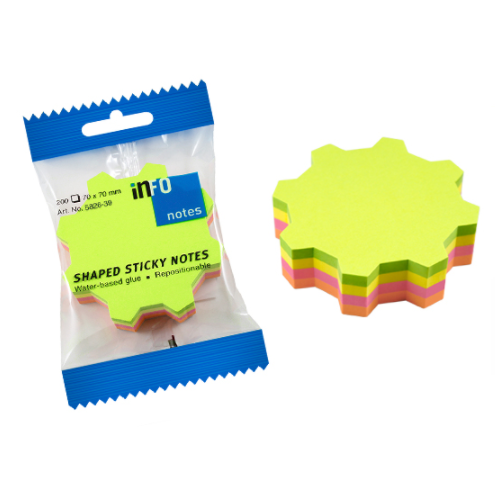 INFO NOTES GEAR WHEEL STICKY NOTE PAD 5826-39