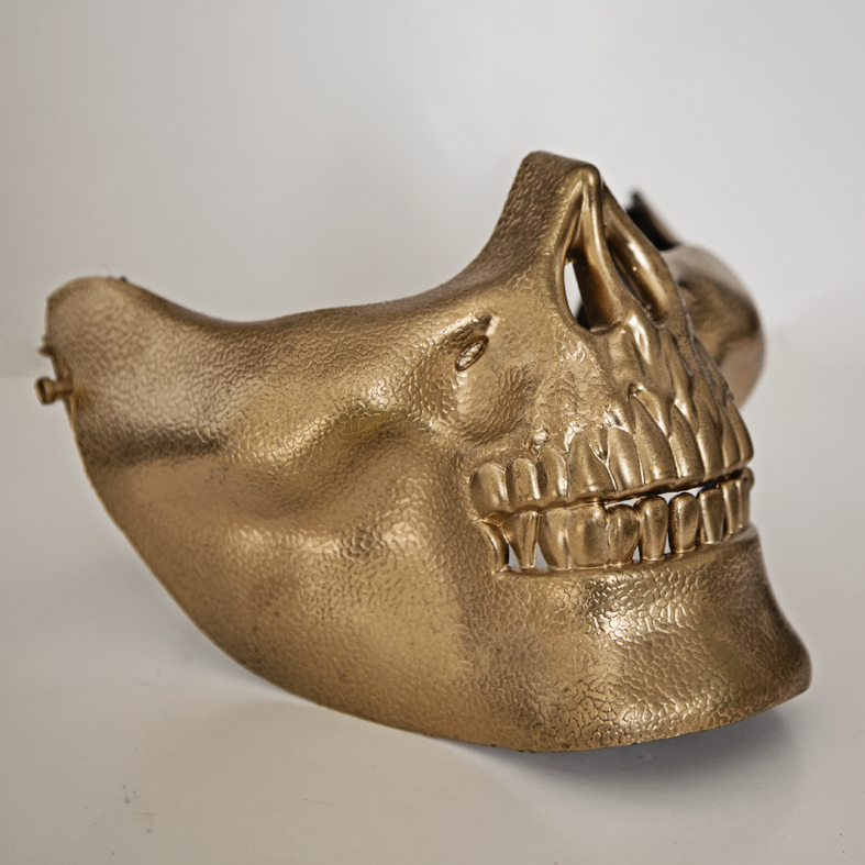 Skull Festival Mask - Gold Chrome