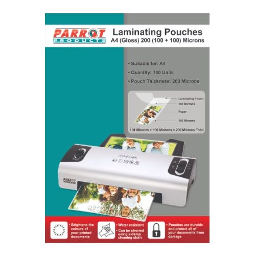 PARROT LAMINATING POUCH A4 220x310 200 (100+100) MIC PACK 1000