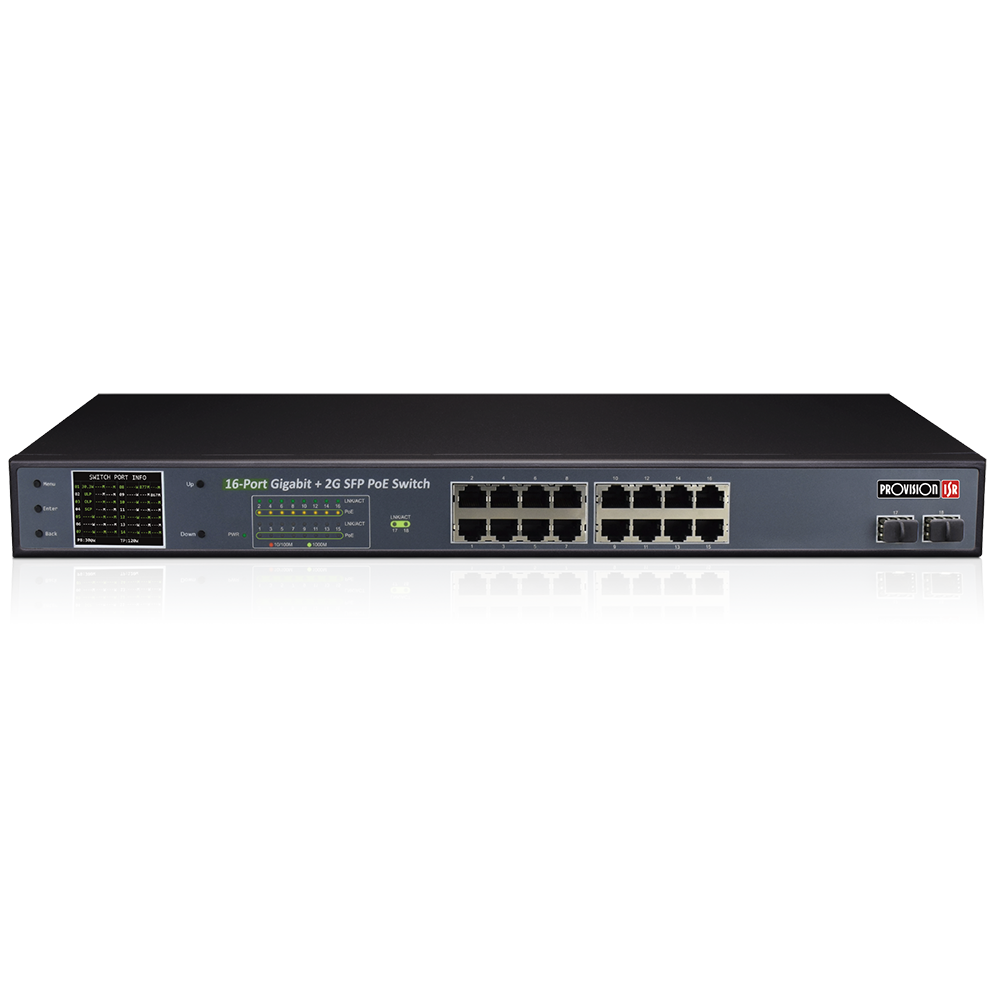 PROVISION - 16 Port Giga PoE Switch